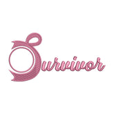 Inspiring Pink Cancer Survivor Calligraphy Embroidery Design