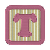 “T” Letter Alphabet Embroidery Design