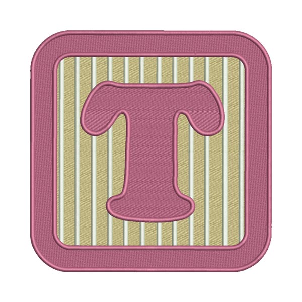 “T” Letter Alphabet Embroidery Design
