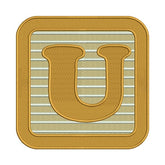 “U” Letter Alphabet Embroidery Design