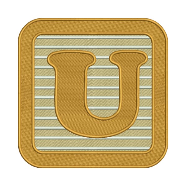 “U” Letter Alphabet Embroidery Design