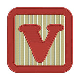 “V” Letter Alphabet Embroidery Design