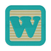 “W” Letter Embroidery Design – Custom Alphabet Patch