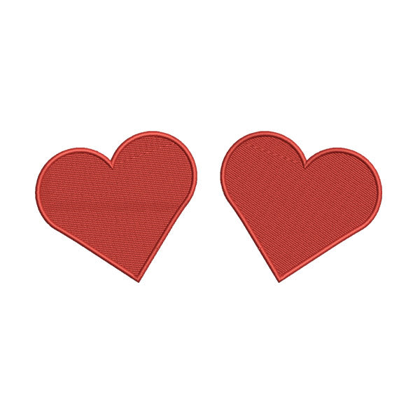 Romantic Heart Eyes Embroidery Design