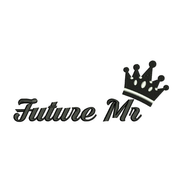 “Future Mr.” Wedding Caption Embroidery Design