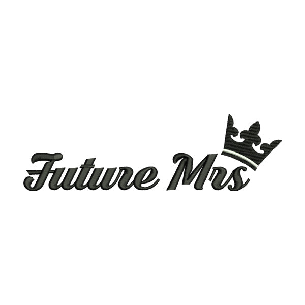 “Future Mrs.” Wedding Caption Embroidery Design