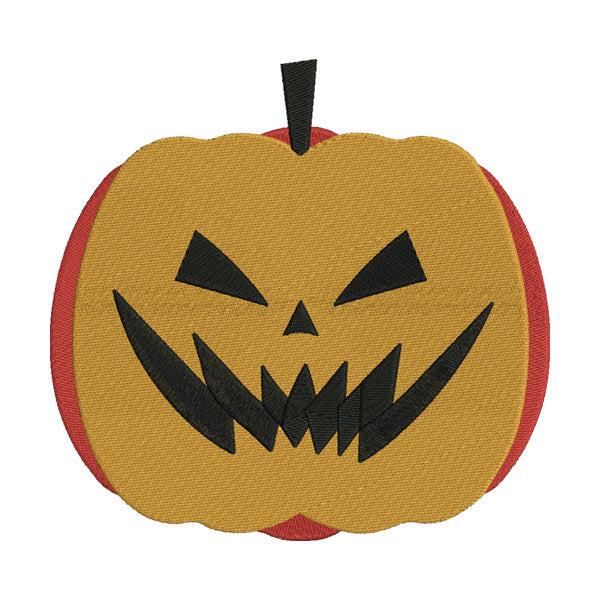 Scary Jack-o’-Lantern Face Pumpkin Embroidery Design