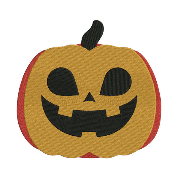 Classic Jack-o’-Lantern Face Pumpkin Embroidery Design