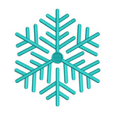 Cyan Snowflake Embroidery Design