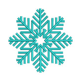 Sterling Cyan Star Snowflake Embroidery Design
