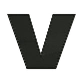 Vigorous V Letter Alphabet Embroidery Design