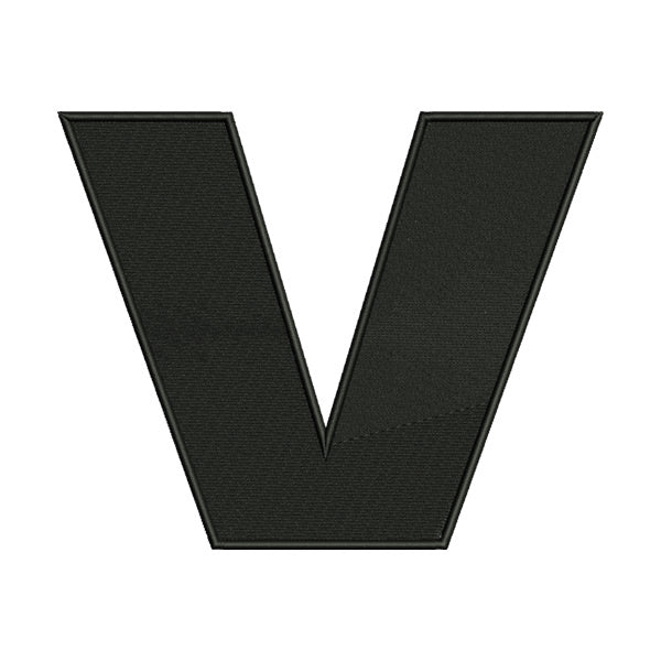 Vigorous V Letter Alphabet Embroidery Design