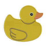 Exotic Yellow Rubber Duck Baby Bath Toy Embroidery Design