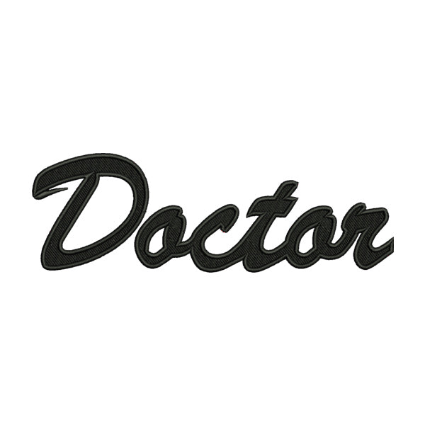 Captivating Doctor Caption Calligraphy Embroidery Design