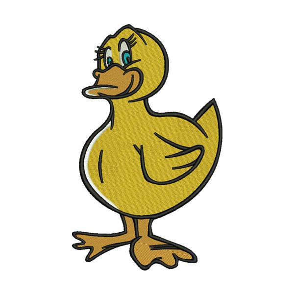 Enamoring Yellow Duck Embroidery Design