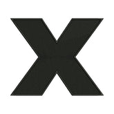 Xenial X Letter Alphabet Embroidery Design