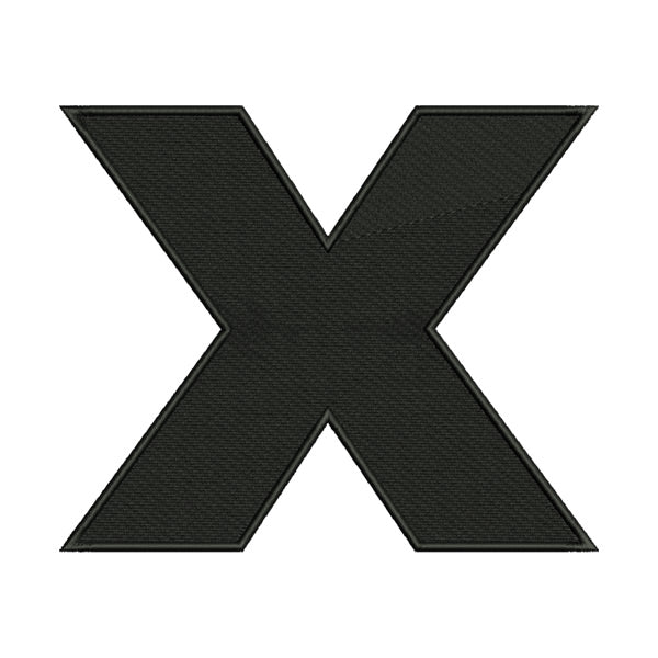 Xenial X Letter Alphabet Embroidery Design