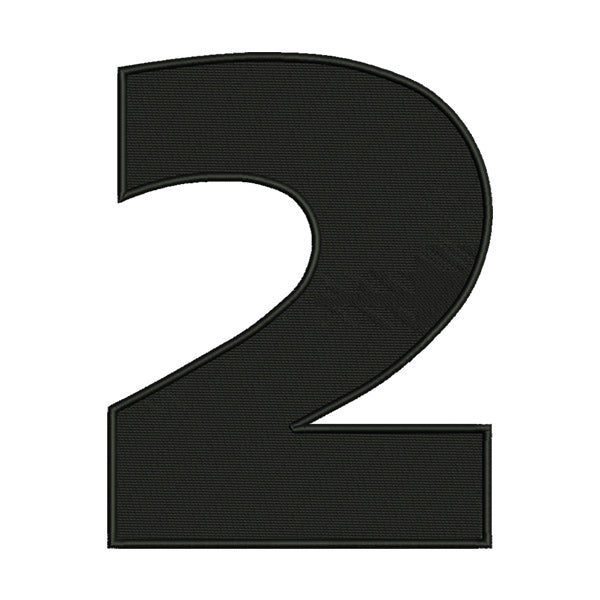 Number Two Star Wars Font Embroidery Design