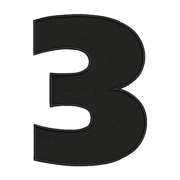 Number Three Star Wars Font Embroidery Design