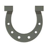Grey Steel Horseshoe Embroidery Design