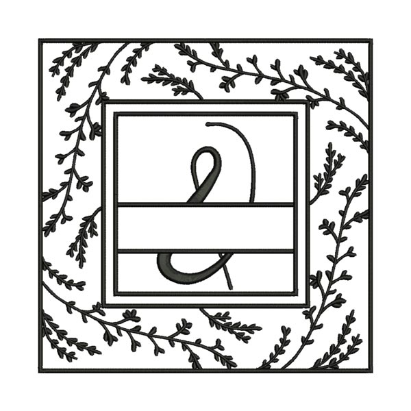 Floral Portrait with Treble Clef Embroidery Design