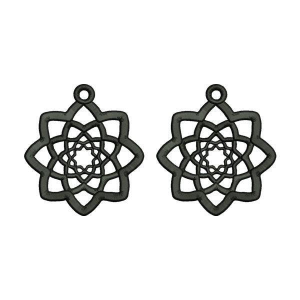 Stellar Star Earrings Embroidery Design
