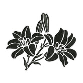Exotic Flowers Silhouette Embroidery Design