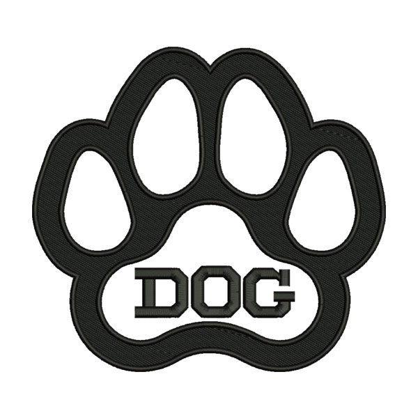 Dog Paw Embroidery Design