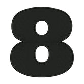 Number 8 Embroidery Design – Block Number Patch