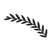 Curved Stem with Leaves Embroidery Design
