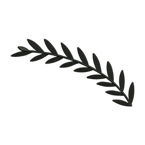 Curved Stem with Leaves Embroidery Design
