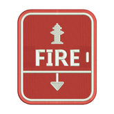 Fire Safety Sign Embroidery Design