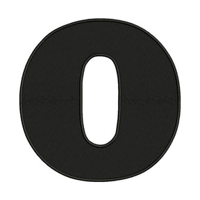 Number 0 Embroidery Design – Sports Jersey Number Patch