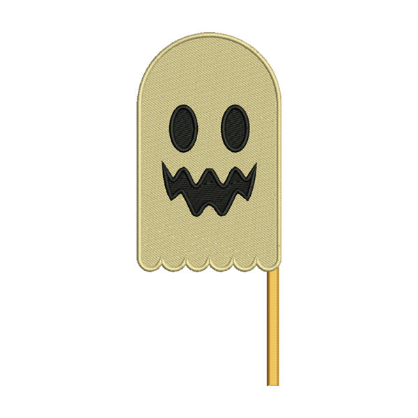 Ghost Popsicle Halloween Embroidery Design
