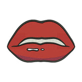 Red Lips Embroidery Design