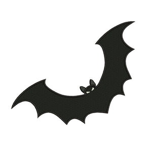 Bat Silhouette Embroidery Design