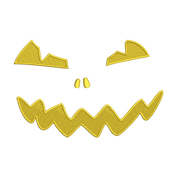 Pumpkin Face Halloween Embroidery Design