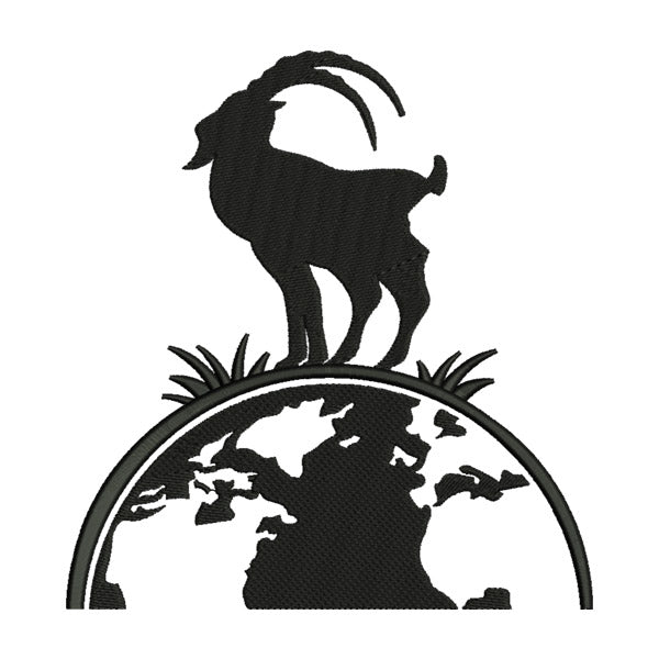 Ibex Silhouette Embroidery Design