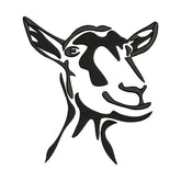 Goat Face Silhouette Embroidery Design