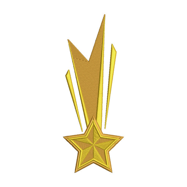 Golden Star Embroidery Design – Shooting