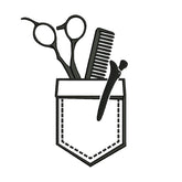 Hair Stylist Embroidery Design