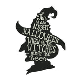 Halloween Witch Hat Embroidery Design