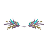 Multicolored Floral Leaves Branch Embroidery Design