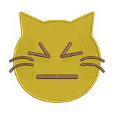 Persevering Cat Emoji Embroidery Design