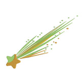 Green & Brown Shooting Star Embroidery Design