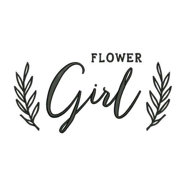 Flower Girl Embroidery Design