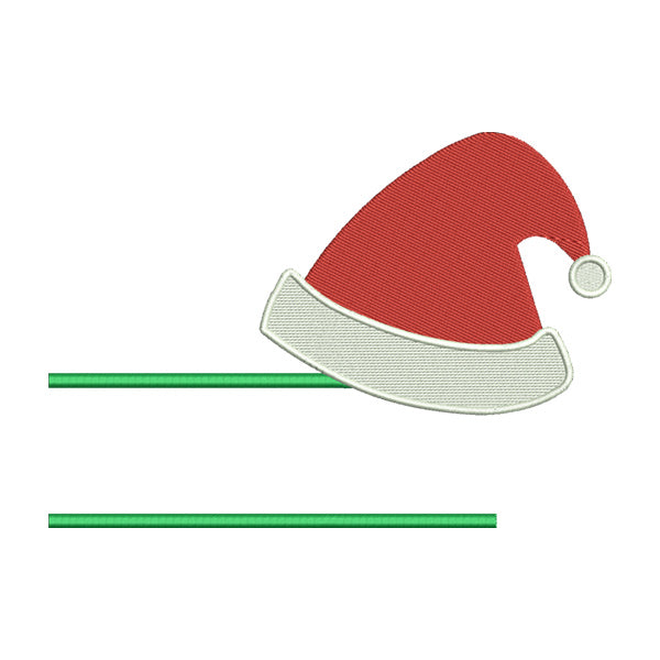 Christmas Hat Line Frame Embroidery Design