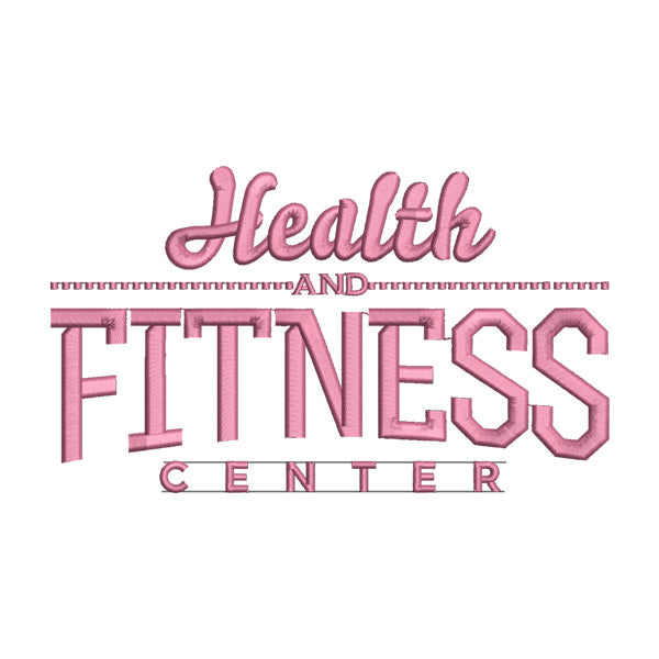 Health & Fitness Center Embroidery Design