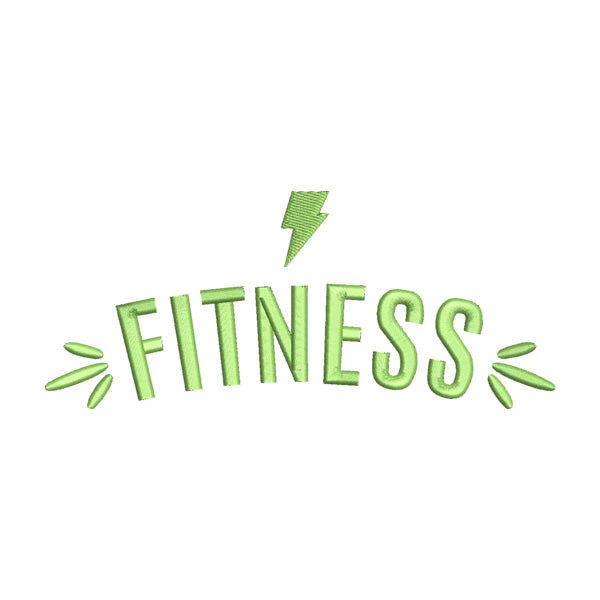 Fitness Embroidery Design – Bolt Icon Gym Patch