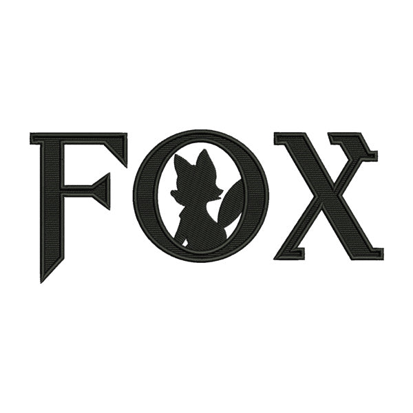 Fox Silhouette Embroidery Design